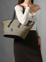 Schoudertas Camargue Leder Etrier Zwart camargue ECAM168L-vue-porte