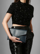 Pochette De Soir�e L Paddock Cuir Etrier Bleu paddock EPAD075L-vue-porte