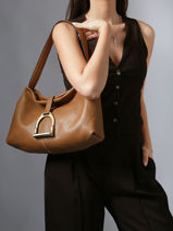 Shoulder Bag Etalon Leather Etrier Brown etalon EETA197S-vue-porte