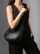 Shoulder Bag Torsade Leather Etrier Black torsade ETOS167M-vue-porte