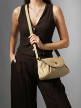 Shoulder Bag Shadow Leather Etrier Beige shadow ESHA163M-vue-porte