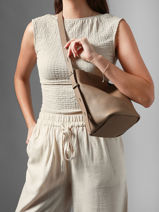 Shoulder Bag Backpack S Cavalier Leather Etrier Beige cavalier ECLR126S-vue-porte