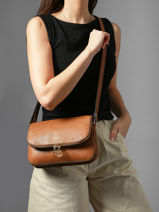 Medium Leather Tradition Crossbody Bag Etrier Brown tradition ETRA059M-vue-porte