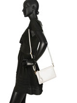 Shoulder Bag Tradition Leather Etrier White tradition EHER14-vue-porte