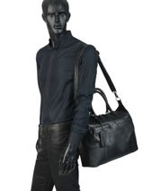 Leather Business Bag Manhattan Etrier Black manhattan EMAN03-vue-porte