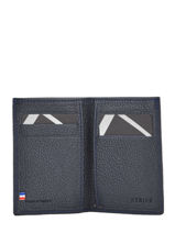 Leather Cardholder Madras Etrier Blue madras EMAD013-vue-porte