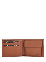 Wallet Leather Etrier Brown madras EMAD121-vue-porte