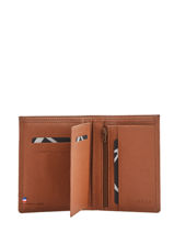 Wallet Leather Etrier Brown madras EMAD247-vue-porte