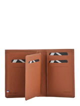 Purse/ Wallet Leather Etrier Brown madras EMAD248-vue-porte