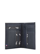 Wallet/ Purse Leather Etrier Blue madras EMAD271-vue-porte