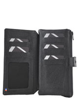 Leather Wallet Madras 2 Compartments Etrier Black madras EMAD907-vue-porte