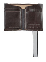 Leather Wallet 4 Cards With Elastic Band Etrier Black bandit manchot h EBM304-vue-porte