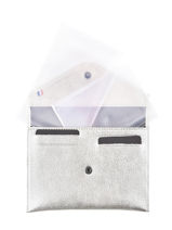 Documenthouder Etincelle Leder Etrier Zilver etincelle irisee EETI054-vue-porte