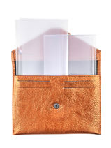 Leather Wallet Etincelle Etrier Pink etincelle irisee EETI054-vue-porte