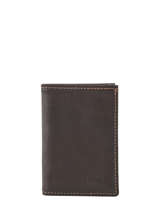 Card Holder Leather Etrier Brown oil EOIL013