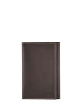Leather Card Holder Oil Etrier Brown oil EOIL024