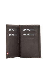 Leather Card Holder Oil Etrier Brown oil EOIL024-vue-porte