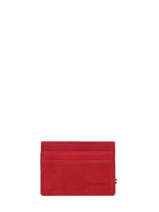 Leather Card Holder Etincelle Nubuck Etrier Red etincelle nubuck EETI652