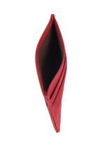 Leather Card Holder Etincelle Nubuck Etrier Red etincelle nubuck EETI652-vue-porte
