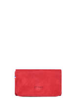 Porte-monnaie Etincelle Nubuck Cuir Etrier Rouge etincelle nubuck EETN650