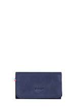 Leather Card Holder Etincelle Nubuck Etrier Blue etincelle nubuck EETN650
