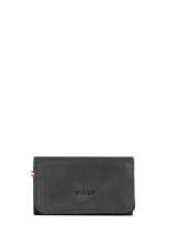 Leather Card Holder Etincelle Nubuck Etrier Black etincelle nubuck EETN650
