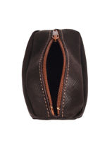 Leather Coin Purse Oil Etrier Brown oil EOIL043-vue-porte