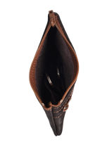 Coin Purse Leather Etrier Brown oil EOIL612-vue-porte