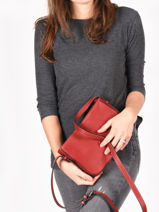Shoulder Bag Balade Leather Etrier Red balade EBAL05-vue-porte