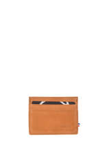 Leather Card Holder Etincelle Nubuck Etrier Brown etincelle nubuck EETI652