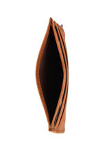 Leather Card Holder Etincelle Nubuck Etrier Brown etincelle nubuck EETI652-vue-porte