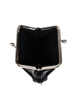 Leather Coin Purse Etincelle Etrier Black etincelle irisee EETI654-vue-porte