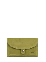 Wallet Etincelle Nubuck Leather Etrier Green etincelle nubuck EETN700