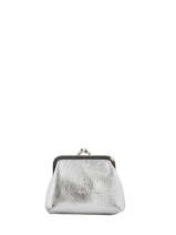 Leather Coin Purse Etincelle Etrier Silver etincelle irisee EETI654