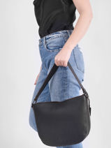Schoudertas Ecuyer Leder Etrier Zwart ecuyer EECU07-vue-porte