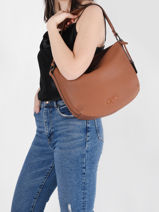 Schoudertas Ecuyer Leder Etrier Bruin ecuyer EECU07-vue-porte