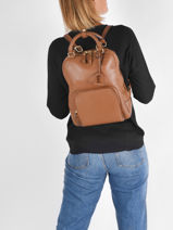 Backpack Etrier Brown tradition EHER37-vue-porte