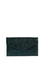 Porte-monnaie Cuir Etrier Bleu etincelle irisee EETI701
