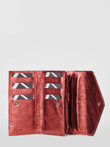Purse Leather Etrier Red etincelle irisee 1805B-vue-porte