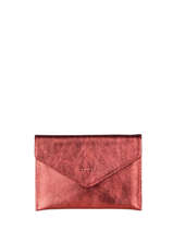 Leather Wallet Etincelle Etrier Red etincelle irisee EETI054
