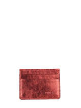 Card Holder Leather Etrier Red etincelle irisee EETI011