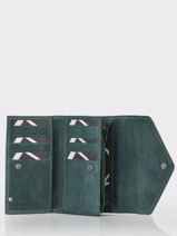 Leather Wallet Etincelle Nubuck Etrier Green etincelle nubuck EETN469-vue-porte