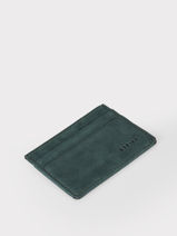 Leather Card Holder Etincelle Nubuck Etrier Green etincelle nubuck EETI652-vue-porte