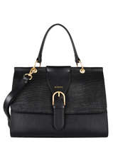 Leather Equilibre Top-handle Bag Etrier Black equilibre EEQU001L