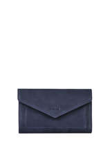 Wallet Leather Etrier Blue etincelle nubuck EETN701