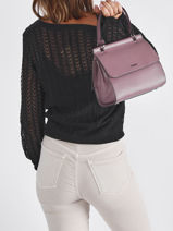 Shoulder Bag Blazer Leather Etrier Violet blazer EBLA001M-vue-porte