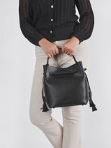 Bucket Bag Blazer Leder Etrier Zwart blazer EBLA004M-vue-porte