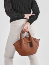 Handtas Ecuyer Leder Etrier Bruin ecuyer EECU5B-vue-porte