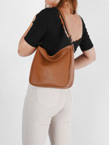 Schoudertas S Balade Leder Etrier Bruin balade EBAL17-vue-porte