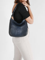 Shoulder Bag Balade Leather Etrier Blue balade EBAL17-vue-porte